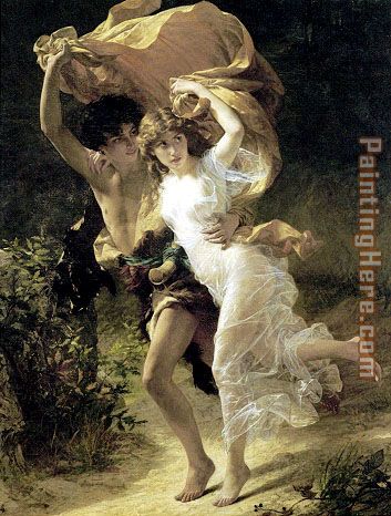 The Storm painting - Pierre-Auguste Cot The Storm art painting